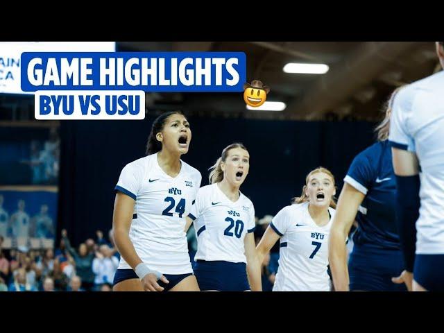 BYU Women's Volleyball vs USU | Full Game Highlights (2024)