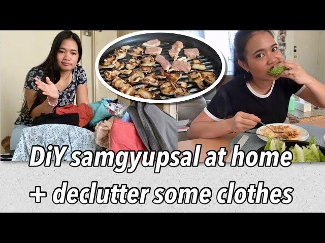 DIY SAMGUYPSAL AT HOME | Declutter some clothes from my drawer