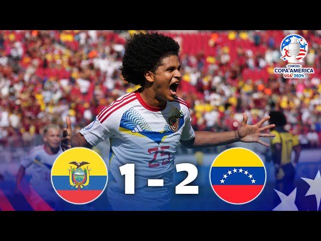 ECUADOR vs VENEZUELA (1-2) | RESUMEN y GOLES | COPA AMERICA USA 2024