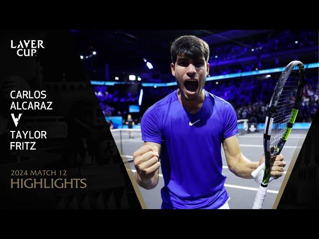 Carlos Alcaraz v Taylor Fritz Highlights | Laver Cup 2024 Match 12