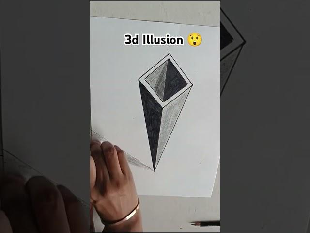 Omg   Easy and Unique 3d illusion drawing #shorts #trending #3d #3dart #fyp #foryou #art #drawing