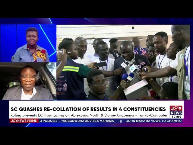 SC ruling prevents EC from acting on Ablekuma North & Dome Kwabenya - Tanko-Computer | JoyNews Prime