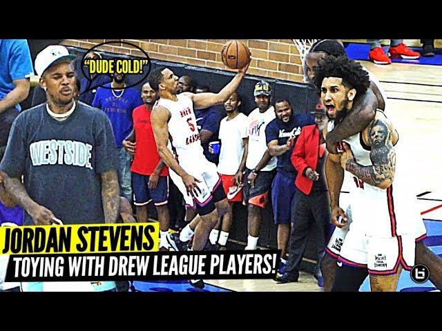 JORDAN STEVENS CLOWNING AT DREW LEAGUE PLAYERS!! ASKIA BOOKER HITS CRAZY GAME WINNER..AGAIN!!!