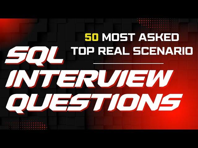 SQL Real Scenario Interview Questions | Prepare Crack sql interview | sql pdf interview questions