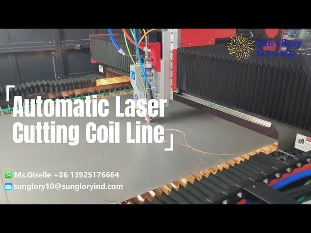 Automatic laser uncoiling blanking line laser cutting line