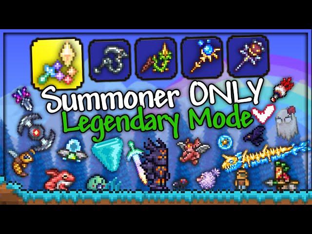 Can I Beat Terraria Legendary Mode SUMMONER ONLY? (For The Worthy)