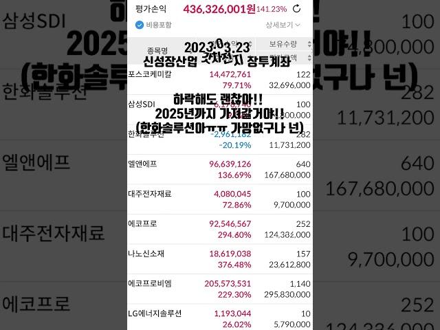 갓차전지_장투계좌_하락해도 괜찮아!!