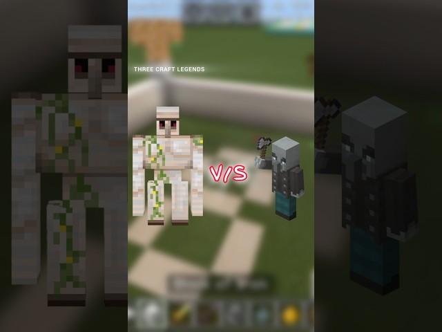 Battle Fight: Iron golem v/s vindicator In Minecraft
