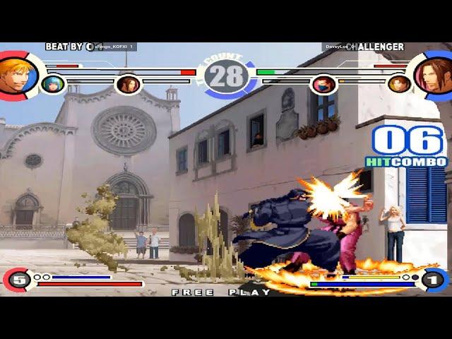 Fightcade  The King Of Fighters XI  Shingo_KOFXI  Vs DaveyLee  FT5  Rematch 