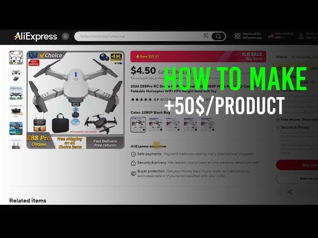 How to make over 50 dollars per product on aliexpress dropshipping | make money online