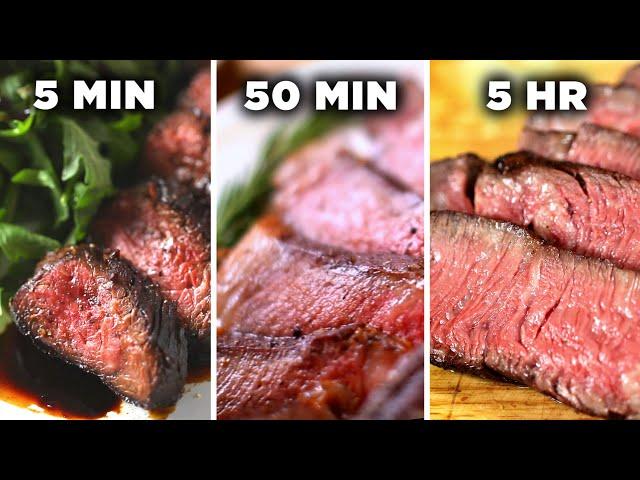 5-Minute Vs. 50-Minute Vs. 5-Hour Steak • Tasty