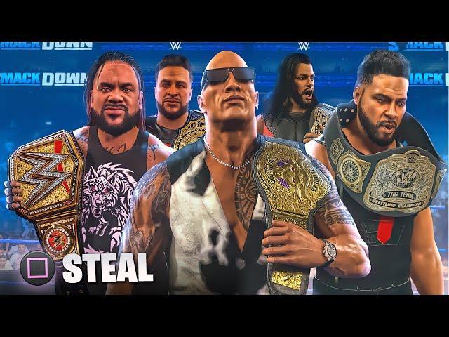 THE BLOODLINE STEAL ALL THE BELTS! | WWE 2K24 Universe