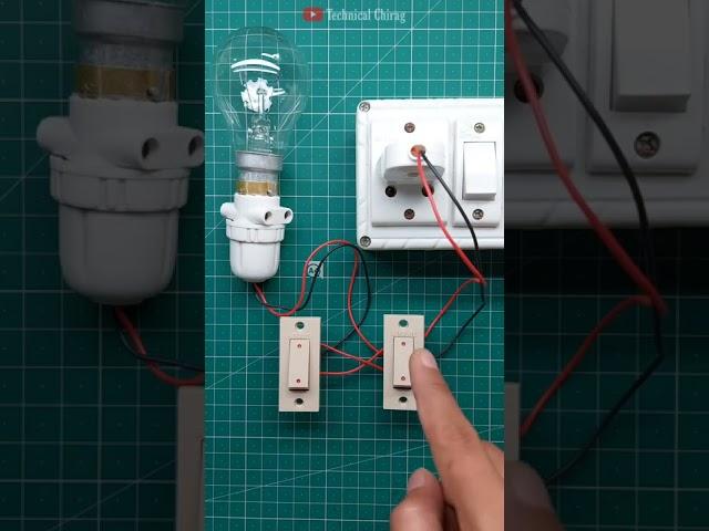 One Bulb Two Switch Connection | One Bulb Control By Two Switch | Staircase Wiring |