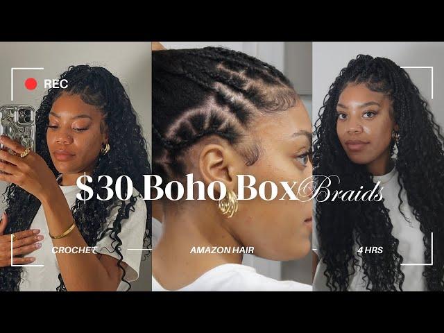 $30 Amazon Boho Box Braids | Illusion Crochet boho braids