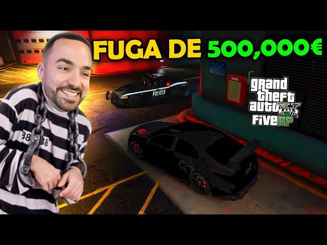 Fiz FUGA da POLICIA por 500,000€ no GTA RP !