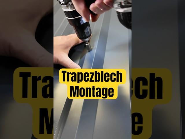 ‍️ Trapezblech am Stoß verschrauben. Blech auf Blech