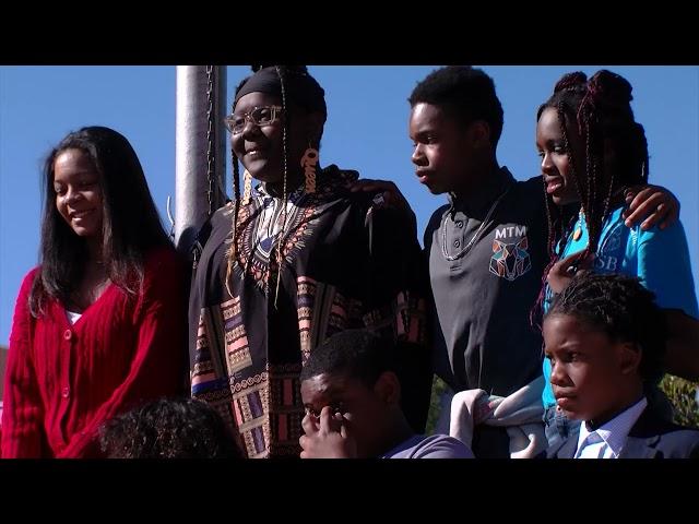 Black Lives Matter flag flies over  San Diego Unified