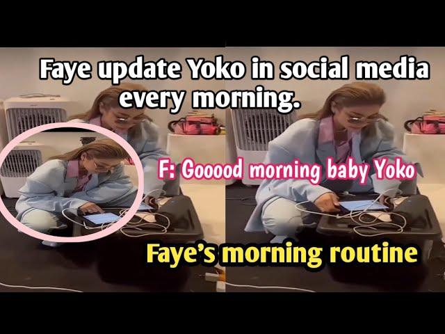 [FayeYoko] OMG! Faye  update Yoko on social media every morning.