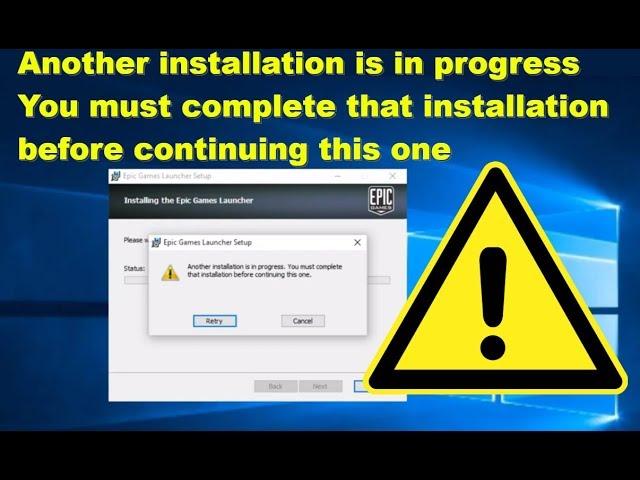 How to fix "Another installation is in progress" error