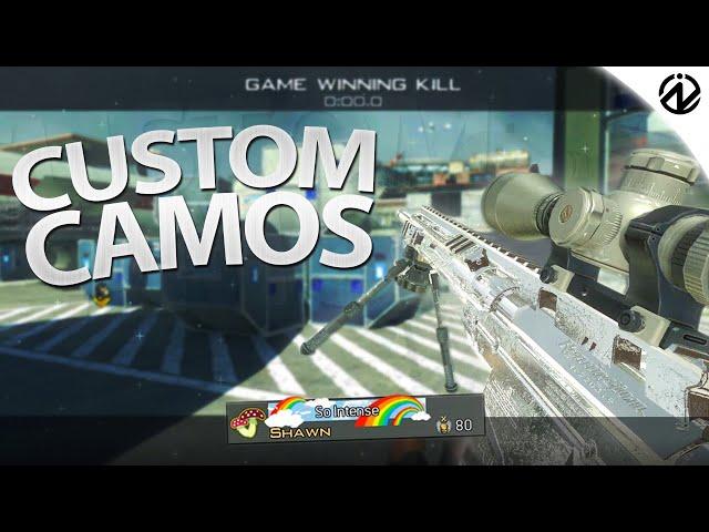 Trickshotting with CUSTOM CAMOS on IW5 Plutonium!