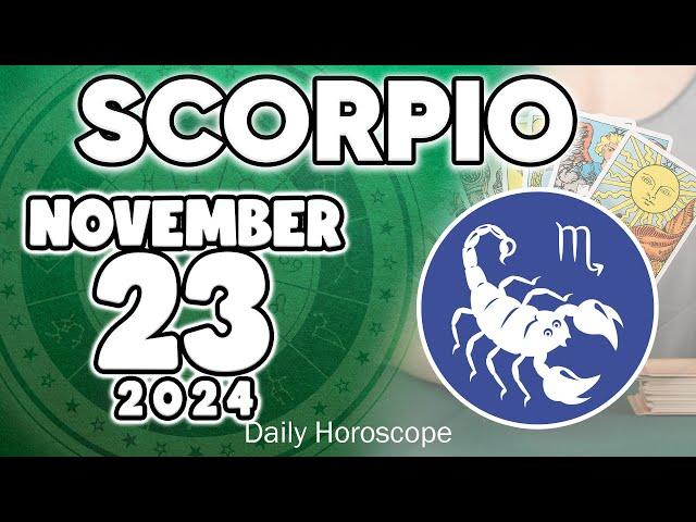 𝐒𝐜𝐨𝐫𝐩𝐢𝐨  A DECEASED MAN LEAVES YOU AN INHERITANCE ️ Horoscope for today NOVEMBER 23 2024#zodiac