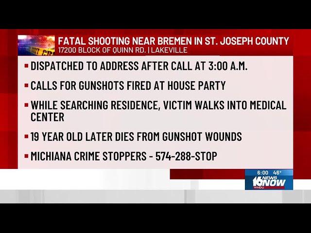 19-year-old killed in shooting at house party near Bremen