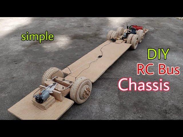 Making a Simple, RC Bus Chassis From Plywood | Homemade RC Bus Chassis|