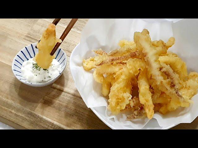 A tip for making deep-fried squid that makes crispy texture. A recipe that doesn't splash oil-free.