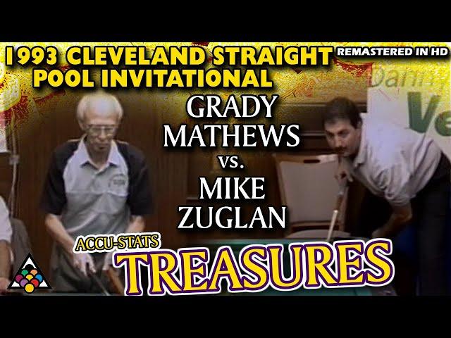 EPIC 14.1: Grady MATHEWS vs Mike ZUGLAN - 1993 CLEVELAND STRAIGHT POOL INVITATIONAL