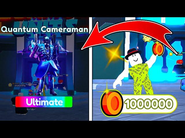 BIG WWI SPENT A MILLION COINSTO GET A TITAN QUANTUM FOR A MILLION GEMS - Toilet Tower Defense