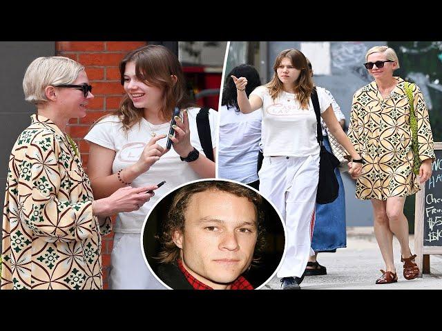 Heath Ledger’s rarely seen daughter Matilda, 18, spotted out with mom Michelle Williams in NYC