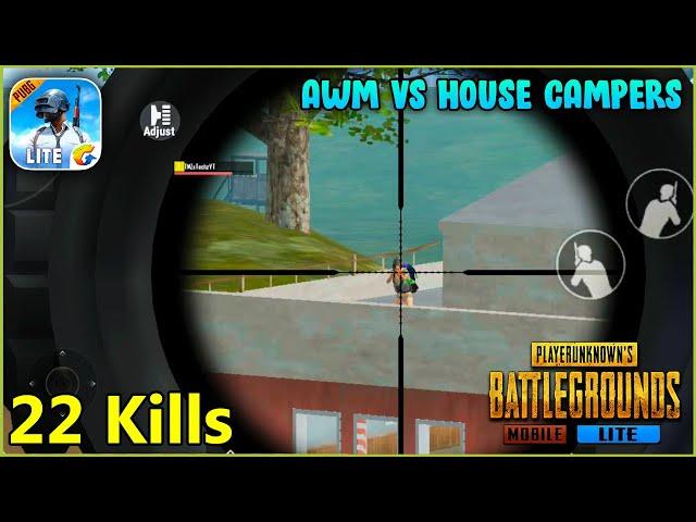 AWM vs House Campers | PUBG MOBILE LITE Solo vs Squad Gameplay