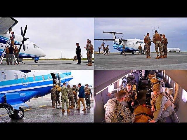 U.S. Military Evacuation Training on C-146A Wolfhound - Exercise Northern Viking