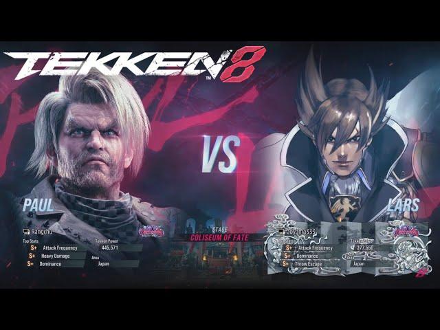Rangchu (Paul) Vs. aoyama333 (Lars) - Tekken 8