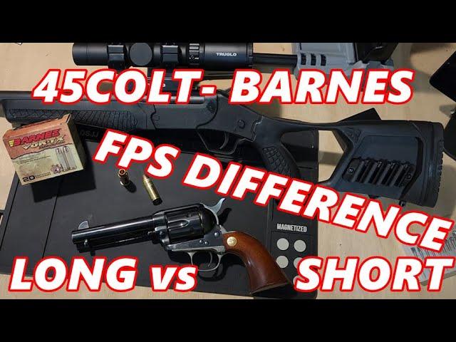 BARNES 45COLT  FPS- PISTOL vs RIFLE