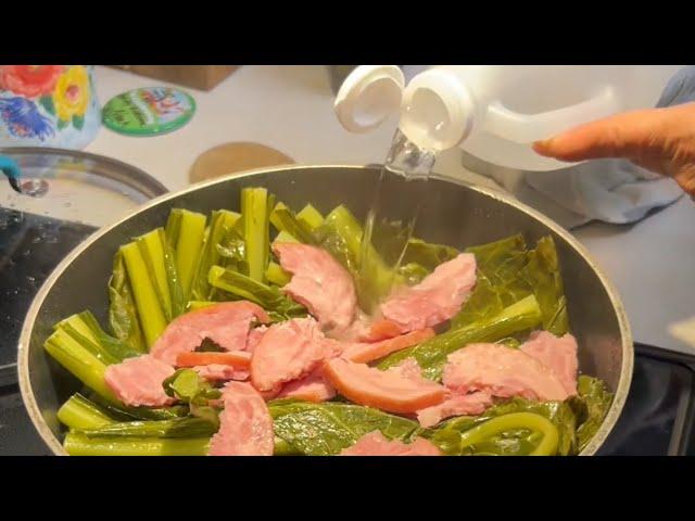 Momma makes ham and collards HER WAY