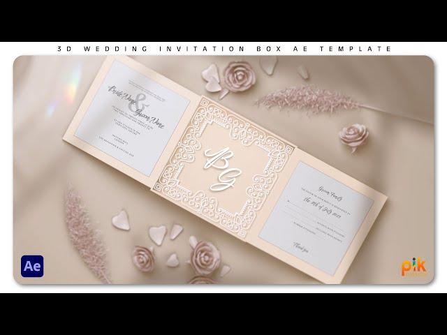 3D Wedding Invitation Box - Free After Effect Template | Pik Templates