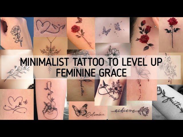 +75 gorgeous minimalist tattoos to level up your feminine grace/Minimalist tattoo design ideas 2024