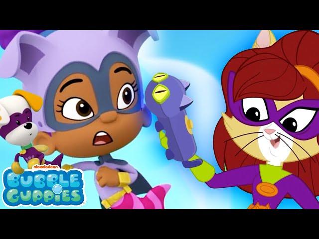 Superheroes Zooli & Bubble Puppy Rescue Dogs from a Cat Villain!!  | Bubble Guppies