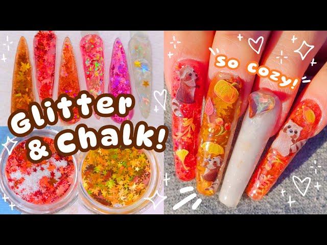 ⋆₊˚ Making THE COZIEST ACRYLICS for AUTUMN!!  Acrylic + Full-Cover Tips ˚₊⋆