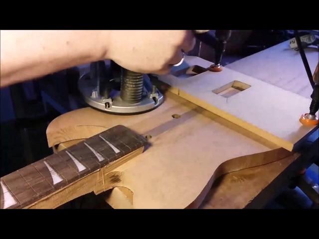 Monster Guitars 025: Neck through Telecaster - Routing for the pickup wiring