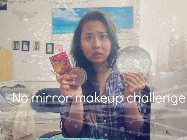 NO MIRROR MAKEUP CHALLENGE |  Bee