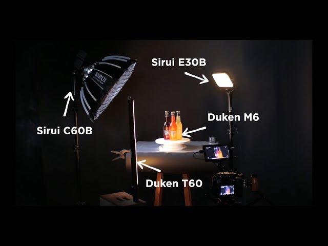 Low budget product commercial with SIRUI Lighting system