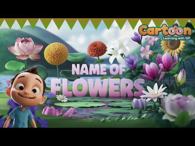 Flowers Name with spelling | Flowers Name English and Hindi | Learn Flowers Name for kids |