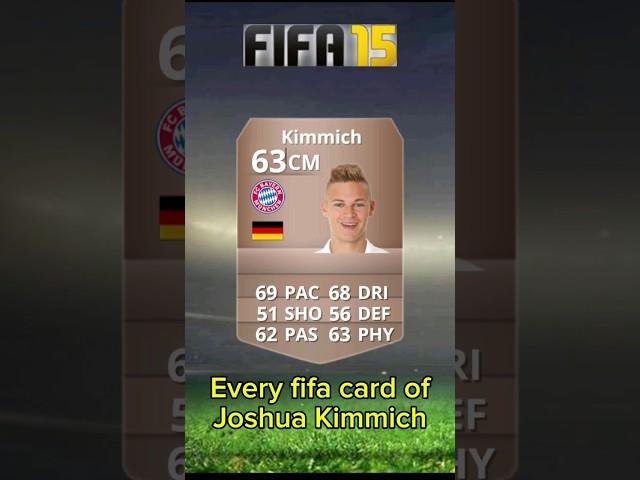 Every fifa card of Joshua Kimmich from fifa15-24#shorts #football #fifa #fut #fc24 #Kimmich