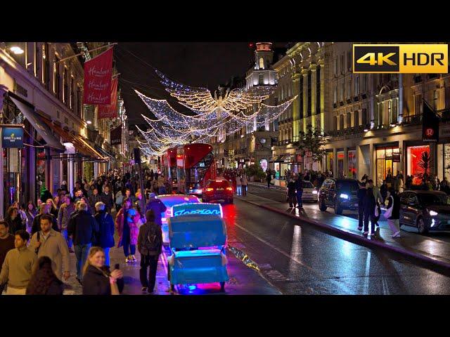 2 HOURS of Christmas Magic in London  Festive Highlights 2024 I Christmas Markets Rush [4K HDR]