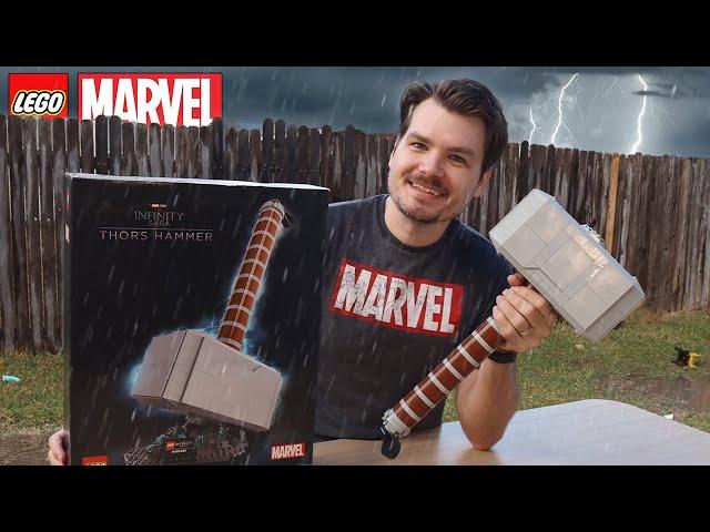 Reviewing LEGO Thor's Hammer in a Thunder Storm | LEGO Marvel Mjolnir 76209 | 2022