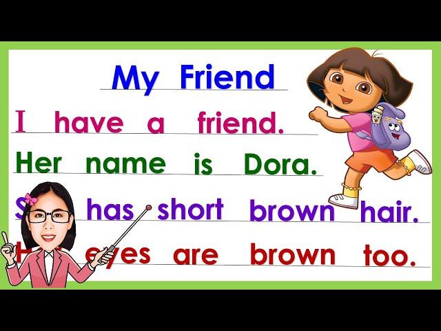 Reading Lesson || Dora || Short story || Practice reading  || Reading tutorial