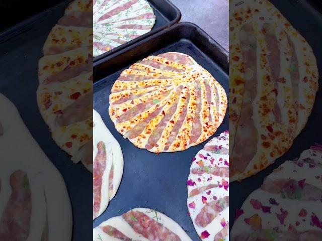 New flower meat pie with various flavors! #cooking #delicious #satisfyingvideo