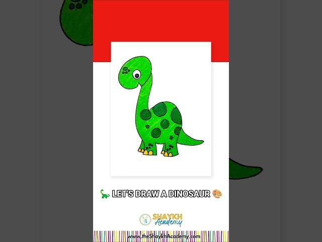  Let's Draw a Dinosaur  | Drawing for School ‍ #art #shorts #trending #school #diy #drawing